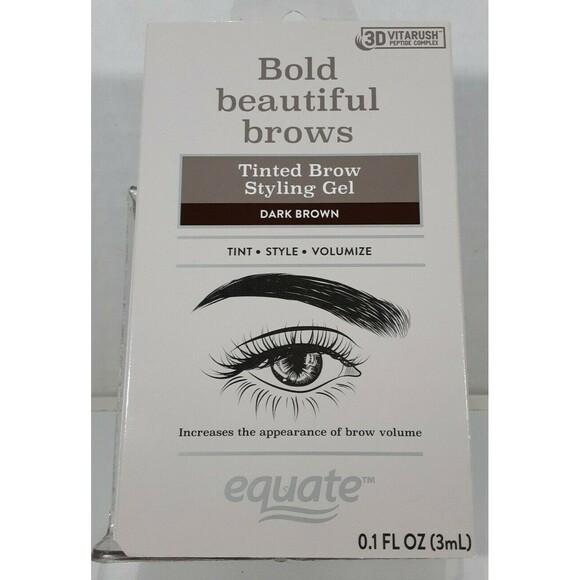 Equate Bold Beautiful Brows Tinted Brow Styling Gel DARK BROWN - NEW - Picture 1 of 1